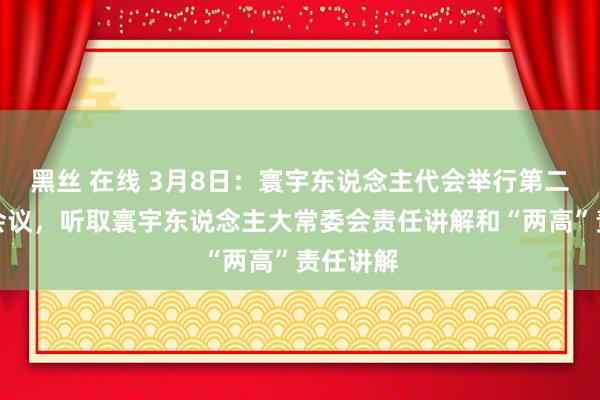 黑丝 在线 3月8日：寰宇东说念主代会举行第二次举座会议，听取寰宇东说念主大常委会责任讲解和“两高”责任讲解
